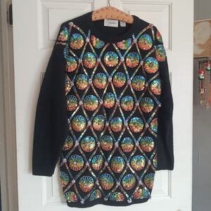 Colorful Sequin Sweater